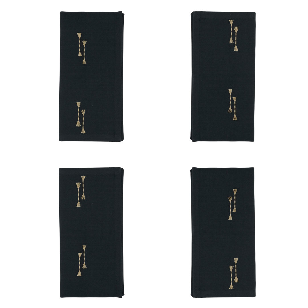 4 Piece Cotton Napkin Set (Set of 4) Saro 