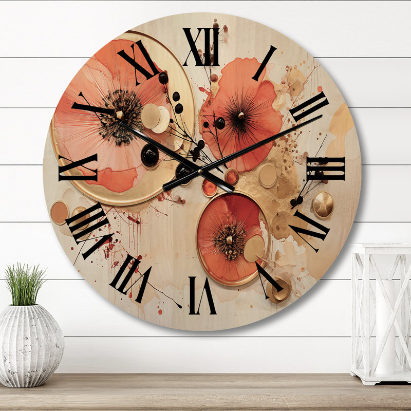 Horloge murale Poppie Bliss, Moyenne
