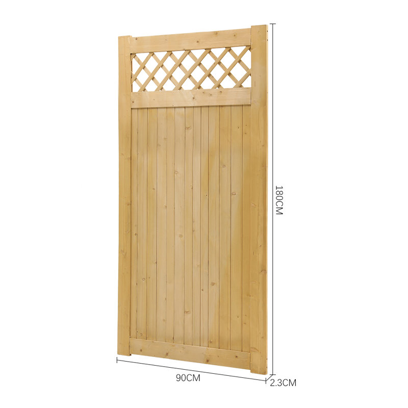 Castano Garden Wood Fence Gate, 180cm H x 90cm W x 2.3cm D