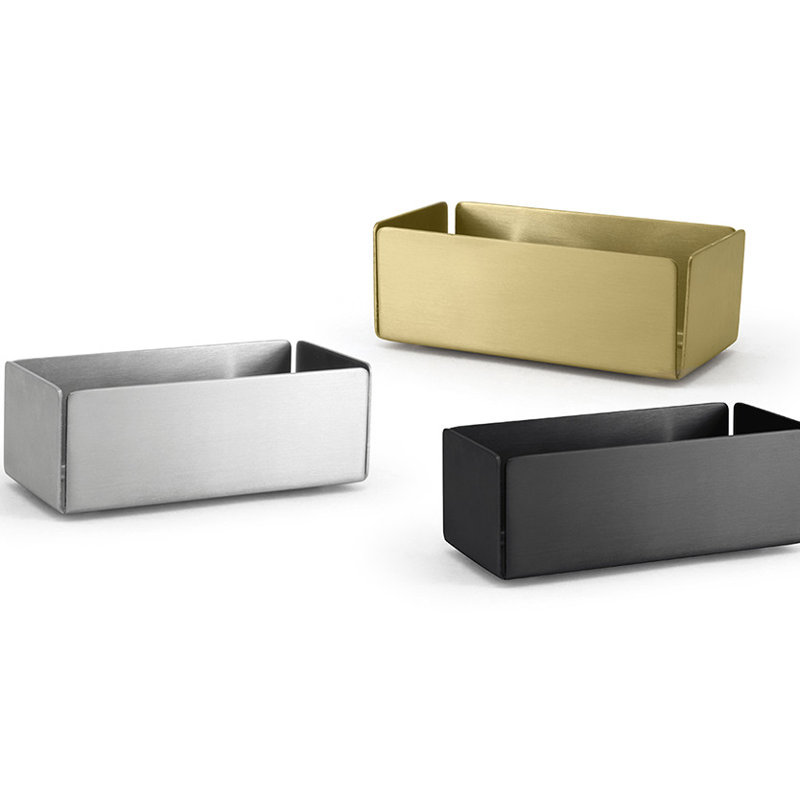 Plateau à sachets de sucre, Argent brossé