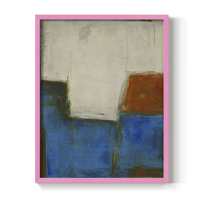 Complex Thought Framed Print - Solid Wood, Pink, 10" H x 8" W
