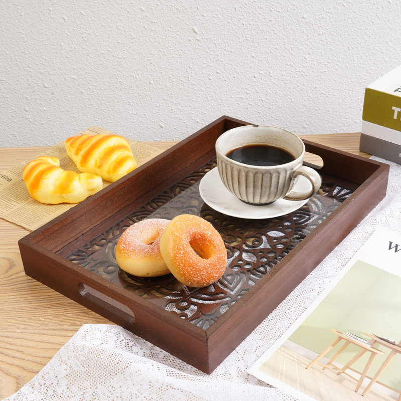 Solid Wood Tray, Brown