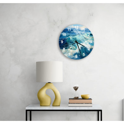 Horloge murale en verre trempé Coastal