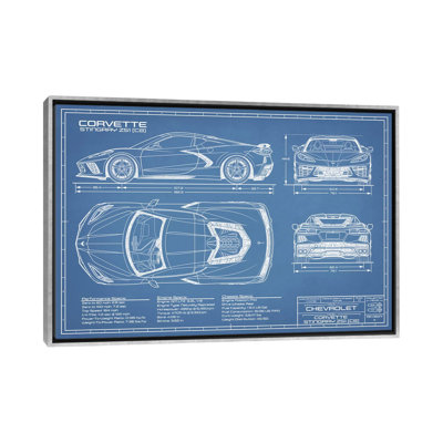 Modèle de Stingray (C8) Corvette-impression de dessin