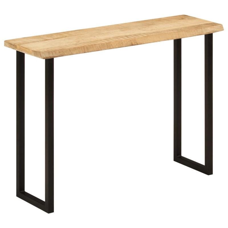 Adalis 105cm Solid Wood Top Console Table, Black