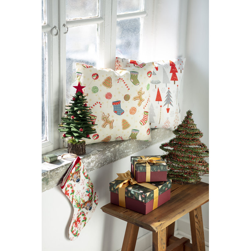 Abstract White Square Cushion