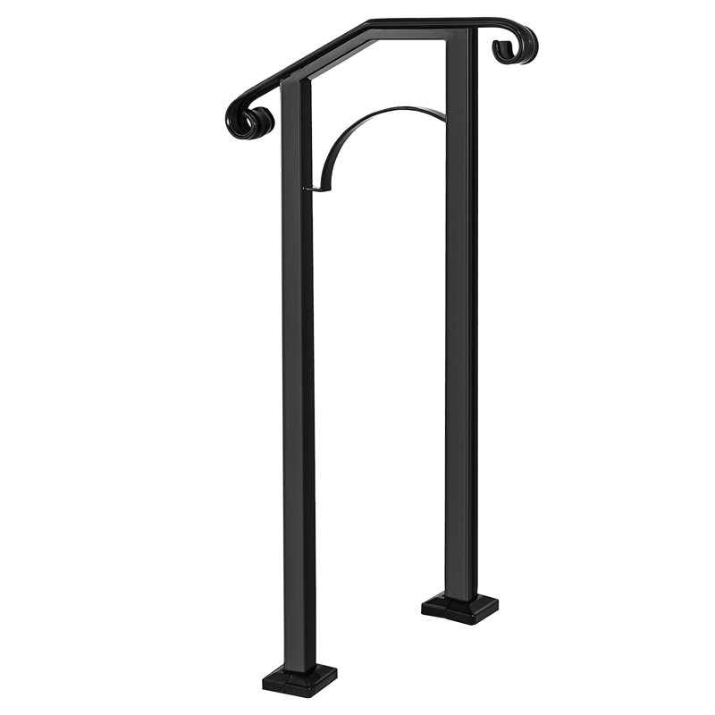 Rampe d'escalier en fer pour escalier, H 43,3 po x l 20,2 po x P 5,2 po