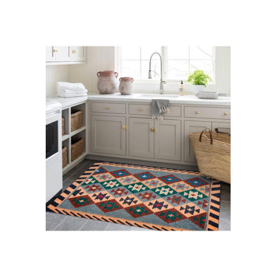 Tapis décoratif moderne lavable en machine