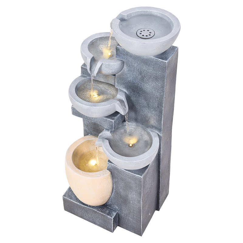Outdoor Floor Fountain with Lights