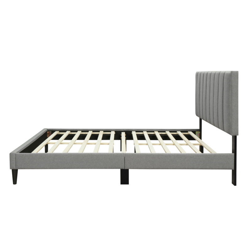 Lit encastré dans une boîte grise de 80 po. Design long avec revêtement, profond