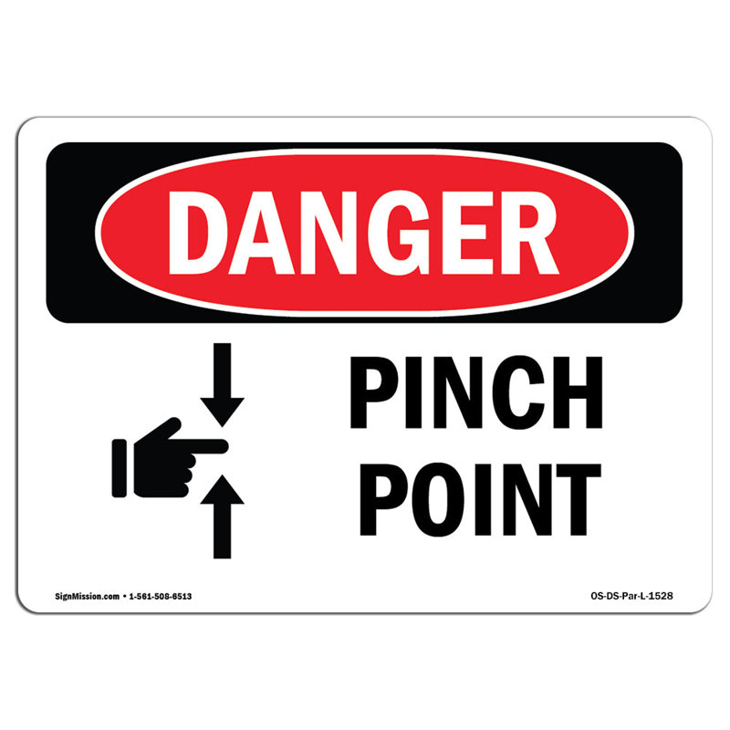 OSHA Danger Sign, 12" H x 18" W x 0.1" D