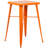 Gyeong 23.75'' Square Metal Indoor-Outdoor Bar Table Set with 2 Square Seat Stools-22109153