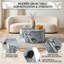 Table basse ronde cylindrique en MDF texturé en marbre-1625088312