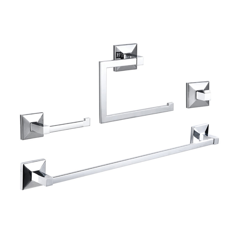 Ensemble de quincaillerie de salle de bain 4 pièces, Chrome