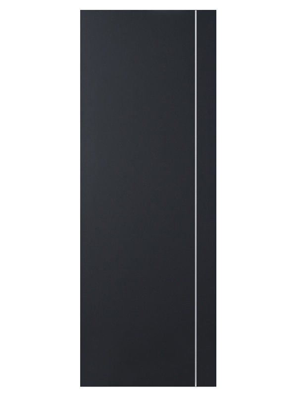 Dalle de porte intérieure moderne laminée noir doux Glam G-Pro 005 seulement 30 po x 84 po, Noir doux, 30 po x 84 po