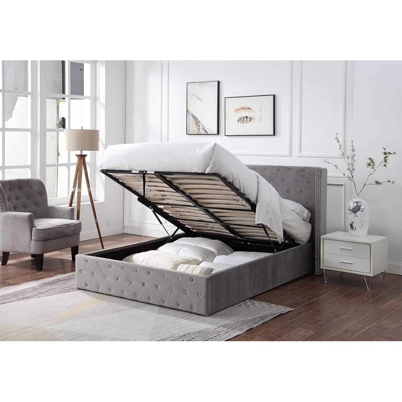 Bomford Upholstered Ottoman Storage Bed, Kingsize (5')