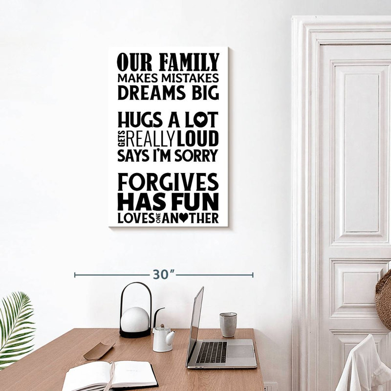 Enseigne Tergel Family Mantra, H 30 po x l 20 po