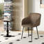 Modern Faux Leather Upholstered Dining Chairs with Metal Legs-206257504-203035655