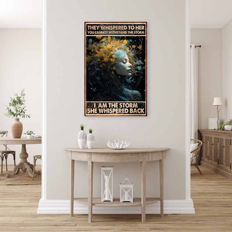 Woman I Am The Storm 1 - 1 pièce, impression sur toile tendue, H 20 po x l 16 po x P 1,25 po