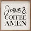 Jésus et café amen blanc-368730550