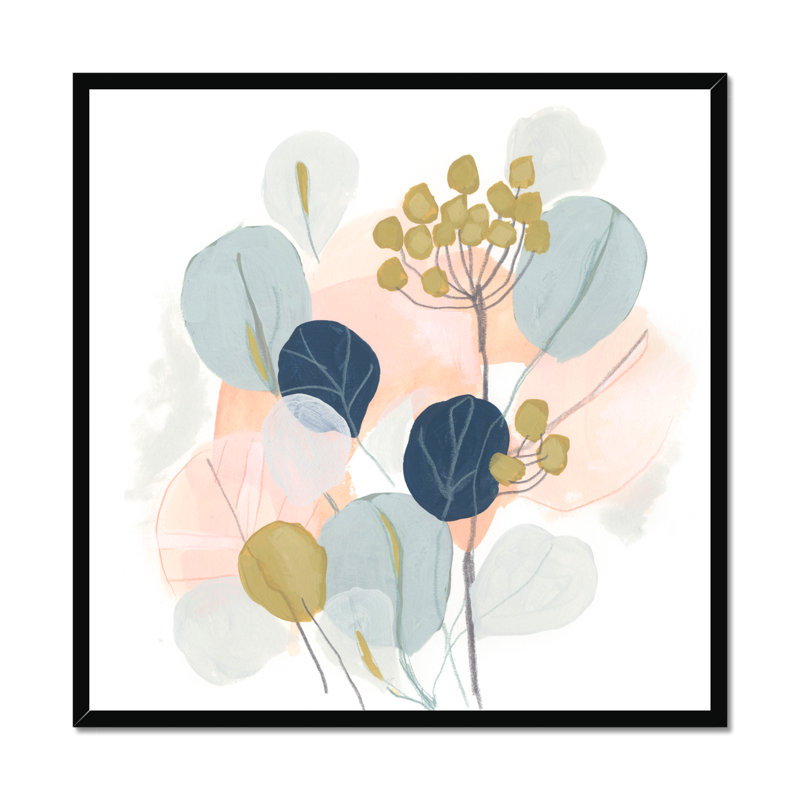 Floral Mazurka IV 1 Piece Painting, 80cm H x 80cm W x 2.3cm D, Black Framed Paper Print