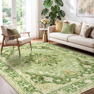 Tapis rétro antidérapant à motif médaillon Sunflower
