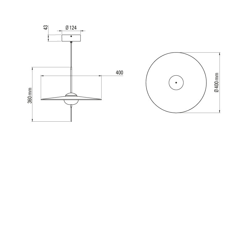 Mono 1 - Light LED Chandelier, 14.17" H x 15.74" W x 15.74" D