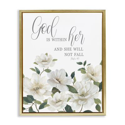 God Is Within Her Floating Frame, design by Nan