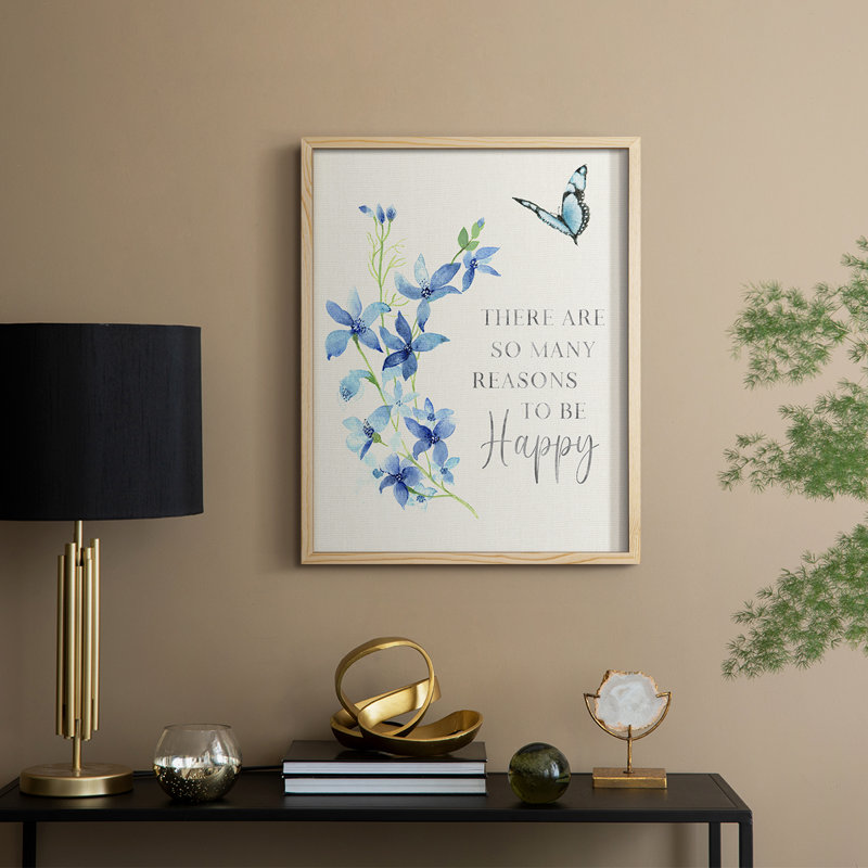 Printemps botanique I, reproduction encadrée - bois massif, Naturel, H 11 po x l 9 po