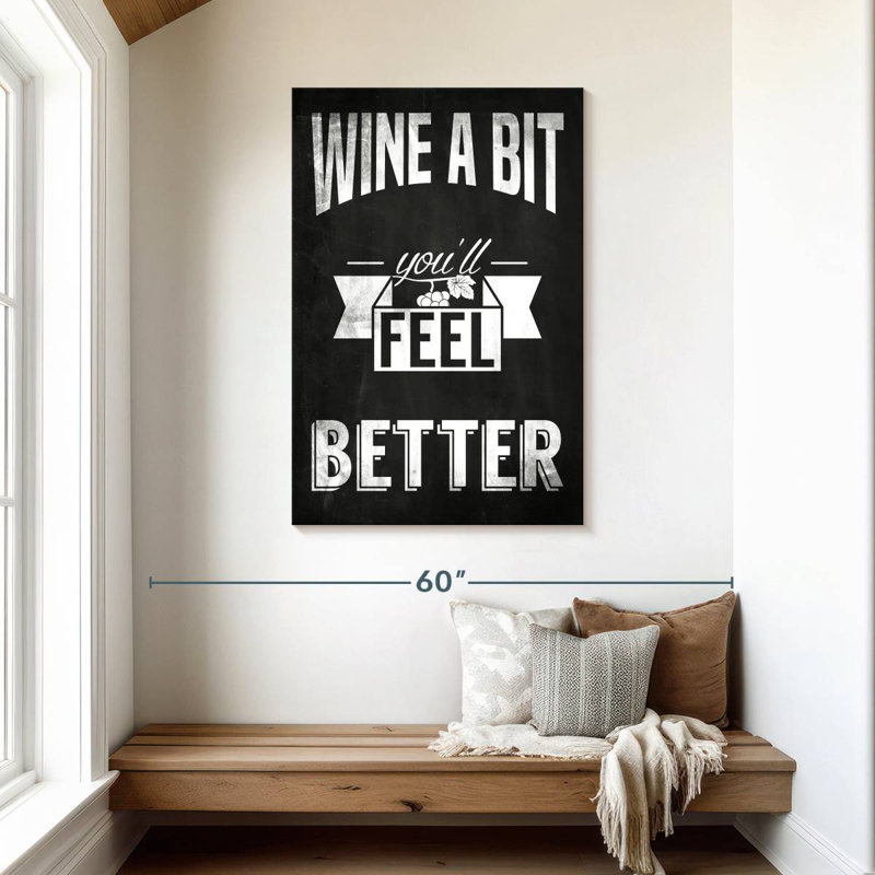 Kema Wine A Bit Sign, 45" H x 30" W