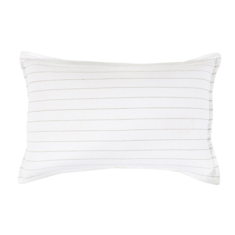Blake Linen Shams, King, White/Natural