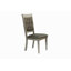 Ensemble de 2 chaises d'appoint luxueuses rembourrées argentées capitonnées Luxury