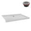 Base de douche en acrylique blanc brillant avec drain à droite 60 po x 30 po Streamline-117295464