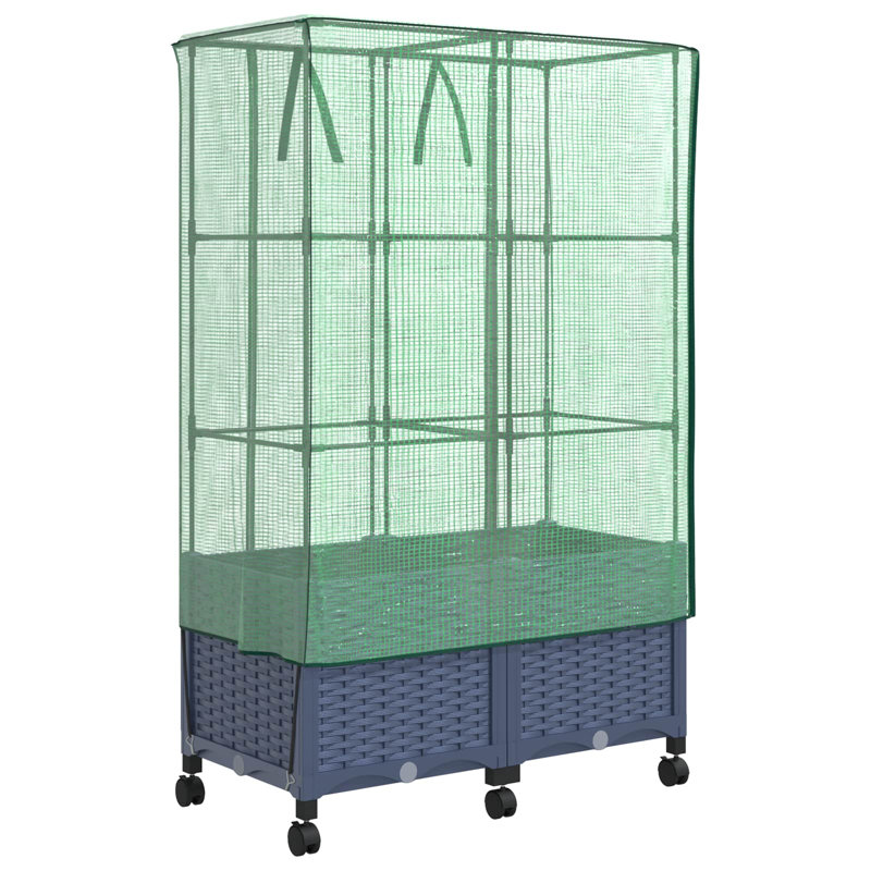 Elevated Planter, Blue Grey, 144cm H x 80cm W x 40cm D
