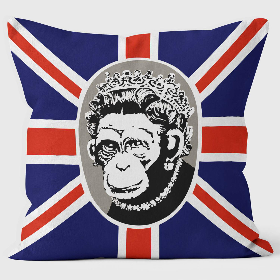 Royal Monkey Banksy Inspired - Graffiti Art Cushion