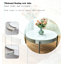Table basse ronde avec pieds en métal Modern