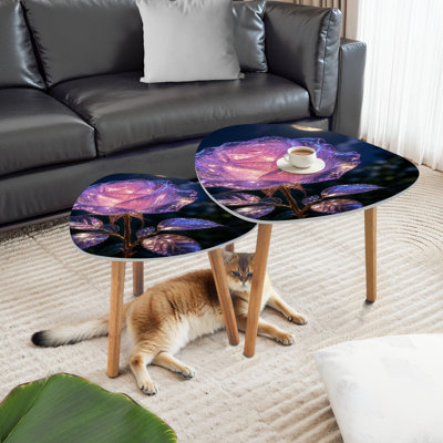 Ensemble de 2 tables basses gigognes Triangle