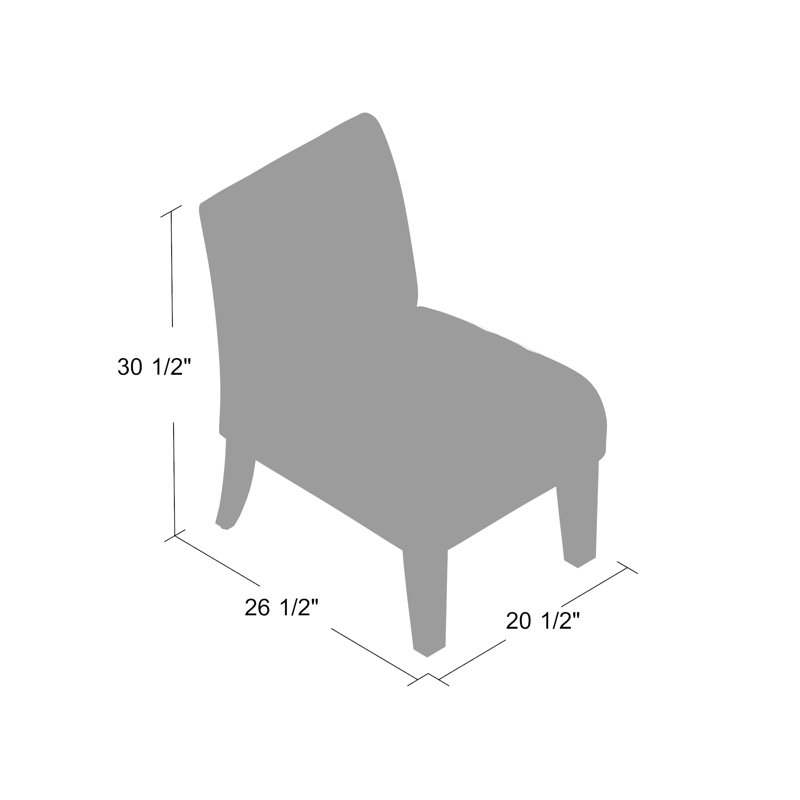 Loring Upholstered Slipper Chair, Ivory Sunflower