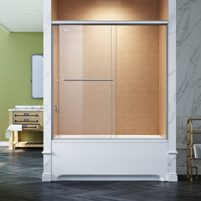 57.5-60” W X 57.4” H Semi-Frameless Tub Door