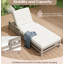 Adjustable Outdoor Chaise Lounge, Solid Wood Patio Recliner Chair With Thick Cushions-454088120
