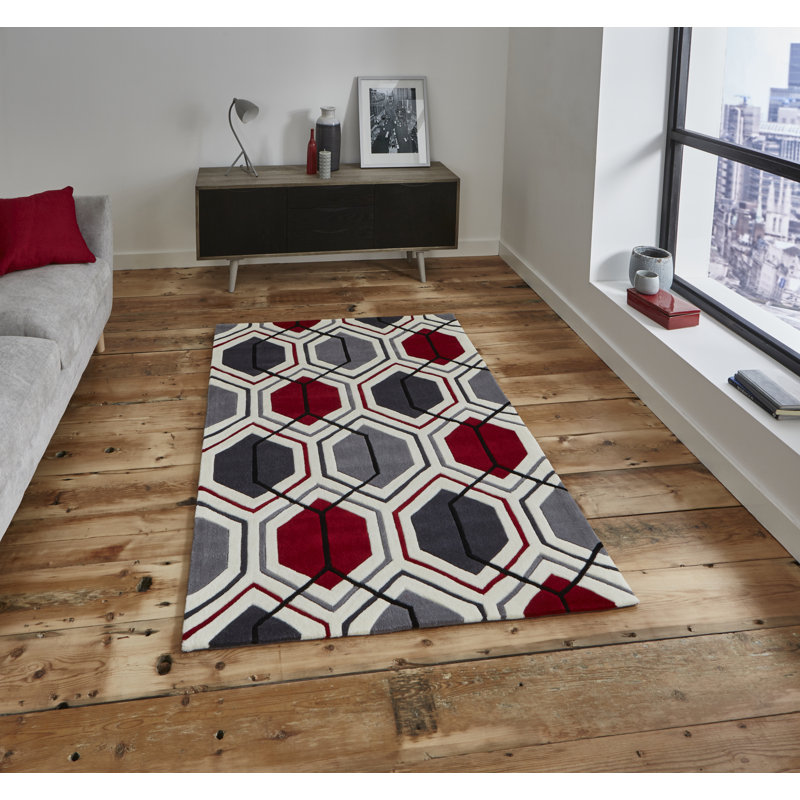Tiger Geometric Hand Woven Area Rug, Rectangle 120 x 170cm