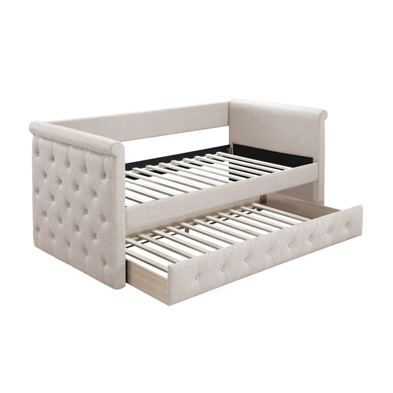 Melvin Upholstered Daybed, Light Brown