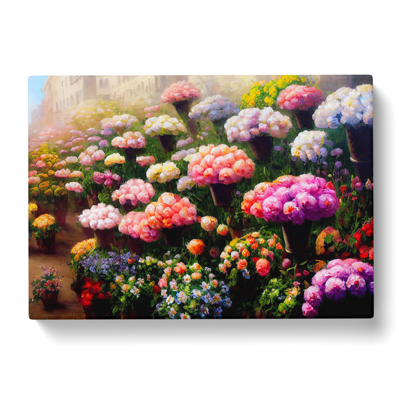 Magical Flower Market - Wrapped Canvas, 35cm H x 50cm W x 3cm D