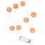 Ensemble de 3 guirlandes de boules en cuivre tissé or rose - 10 mini lumières sphériques DEL, blanc chaud, 2,4 pi