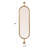 Oval Metal Framed Wall Mirror with Brackets, Gold-1458933041