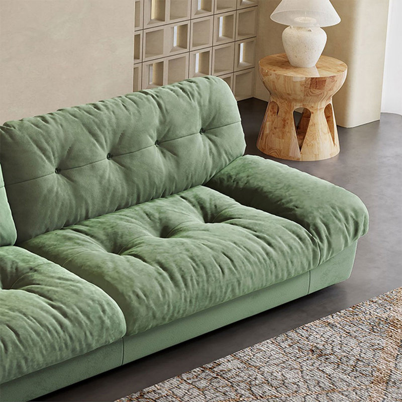Canapé-coussin modulaire en polyester vert, L 102,36 po