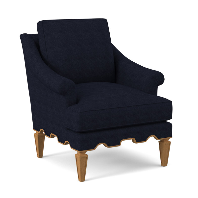 Palm Armchair, Margaret Ebony Polyester Blend, Amber