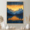 Graysan Safire Peaks At Dusk Mountains II - montagnes, reproduction d'art sur toile encadrée