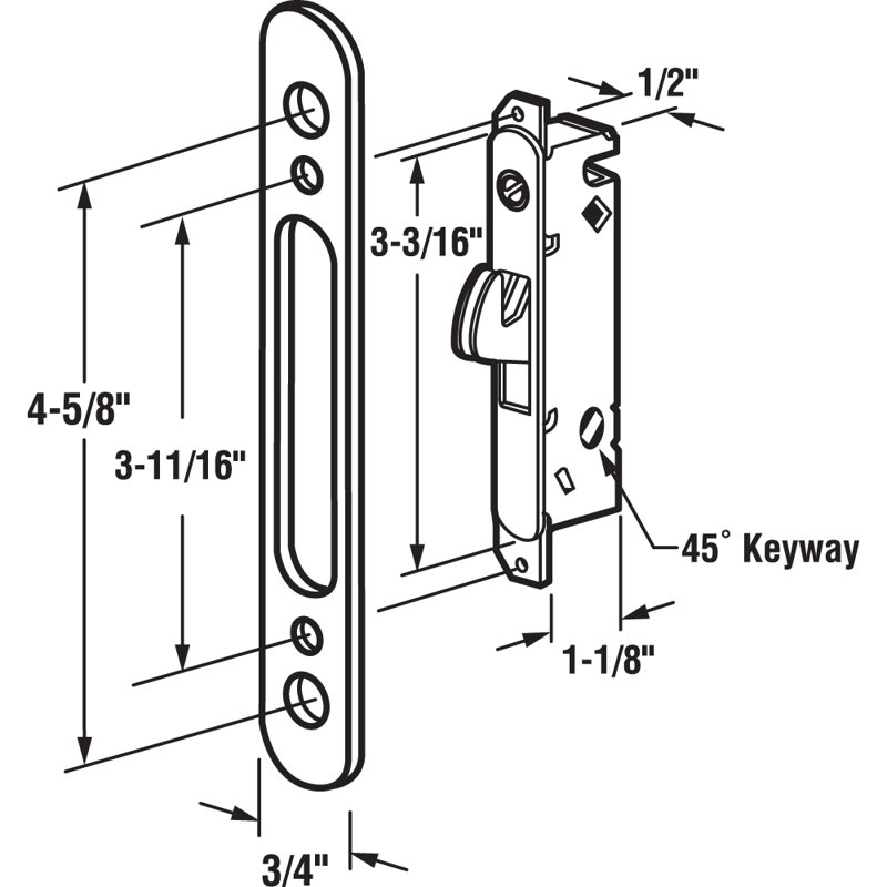 Prime-Line Bi-Fold Door Hardware Repair Kit, Includes 2 Roller Guides, 1 Top Pivot, and 1 Bottom Pivot, For Use on Doors 1 to 1-3/8 Inch Thick, Set of 1
