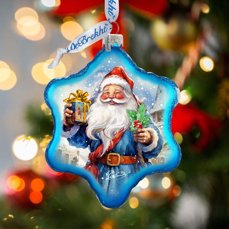 4'' Glass Hanging Figurine Ornament